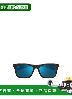 香港直邮GUCCI 男士眼镜 GG1735S003 AW2024 蓝色 几何框太阳镜