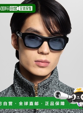 自营1h可退 欧洲直邮LV路易威登 Frog系列男士蓝色醋酸纤维方形太