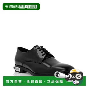 自营 philipp plein德比之星 - 黑色 美国奥莱直发男鞋德比鞋