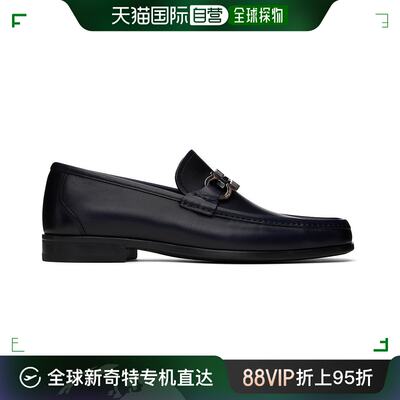 香港直邮潮奢 Salvatore Ferragamo 菲拉格慕 男士 海军蓝乐福鞋