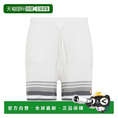 1h可退 香港直邮Casablanca 男士 钩花短裤 MSP26KW93401WHITE