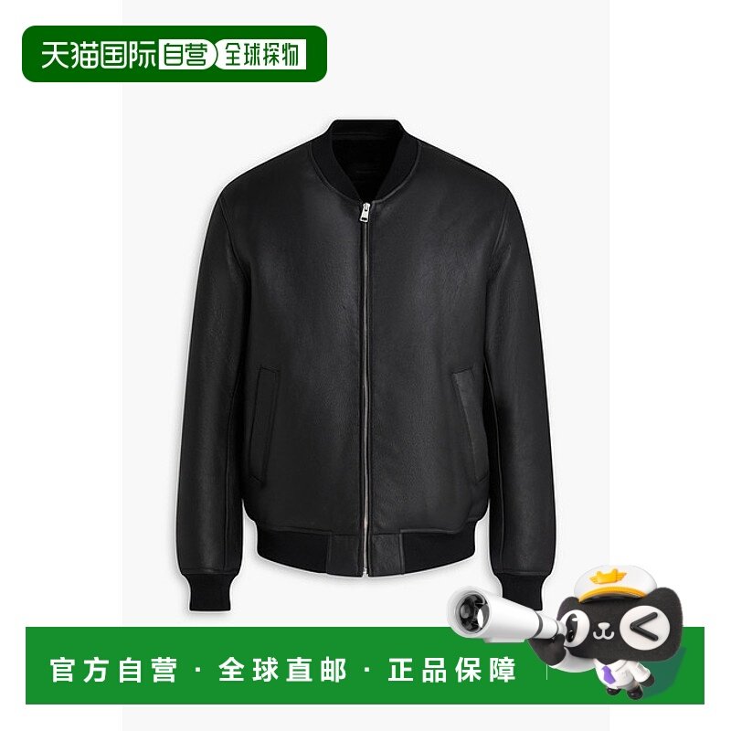 香港直邮Sandro 男士 毛羊皮短夹克 SHPBL01013NOIR皮衣男装