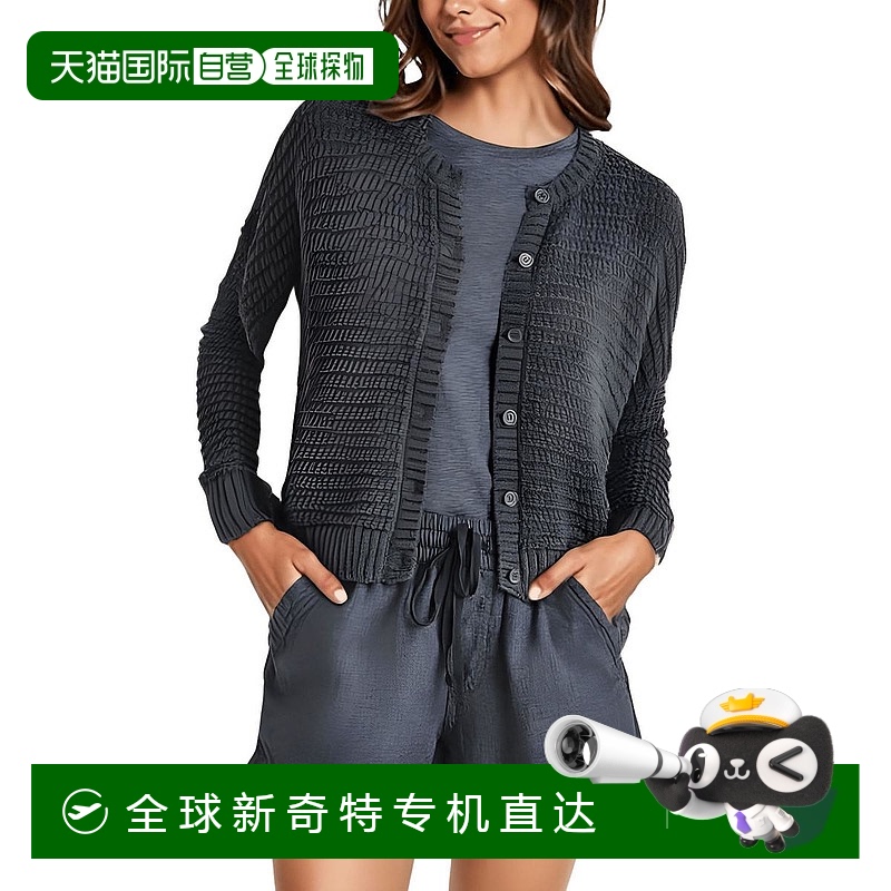 自营 splendid女式针织纽扣羽绒开衫毛衣-领 【美国奥莱】直发