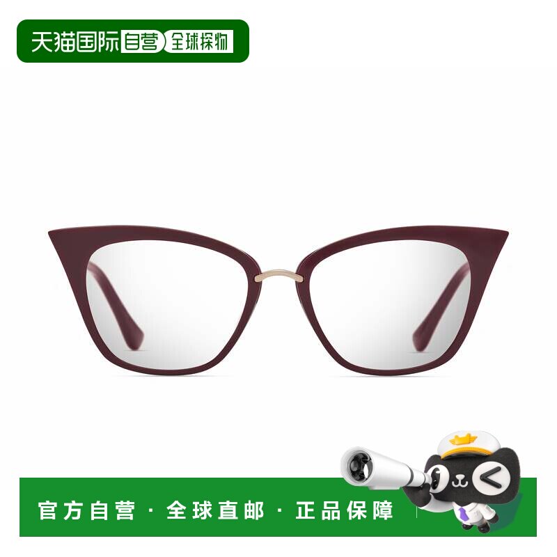 自营dita勃艮第Rebella金色细节猫眼太阳镜-白色 美国奥莱直发