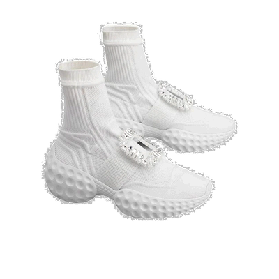 香港直邮Roger Vivier 水钻布扣短筒靴 RVW63733720EOO女鞋踝靴