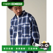 衬衫 1h可退 36110594065 男士 透气功能格纹短袖 日本直邮BLUE LUG