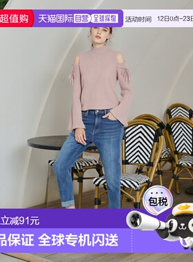 日本直邮日潮 GRL 肩部开口蝴蝶结罗纹针织上衣 cu473气质轻薄