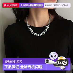 1h可退日本直邮GLOSTER简约金属钩扣珍珠项链50534931