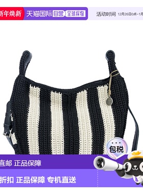 自营the sakLos Feliz斜挎包-黑色条纹 美国奥莱直发新款单肩包