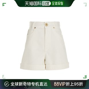 女士 香港直邮潮奢 巴尔曼 AF1MA100DB69 Balmain 徽标牛仔短裤