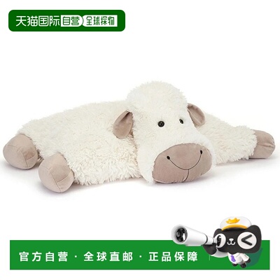欧洲直邮Jellycat Truffles白色聚酯纤维大号绵羊玩偶毛绒玩具