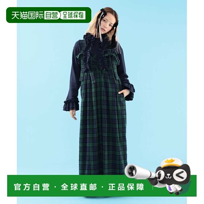 1h可退 日本直邮CAROLINA GLASER 女士 格纹连体裤 胸前褶皱+蝴蝶
