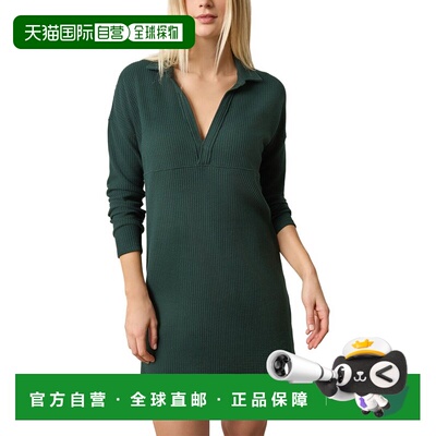 自营Lilla P Split Neck Collared Dress - green 美国奥莱直发