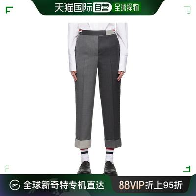 香港直邮潮奢 Thom Browne 汤姆 布朗 女士 灰色拼接长裤 FTC489F