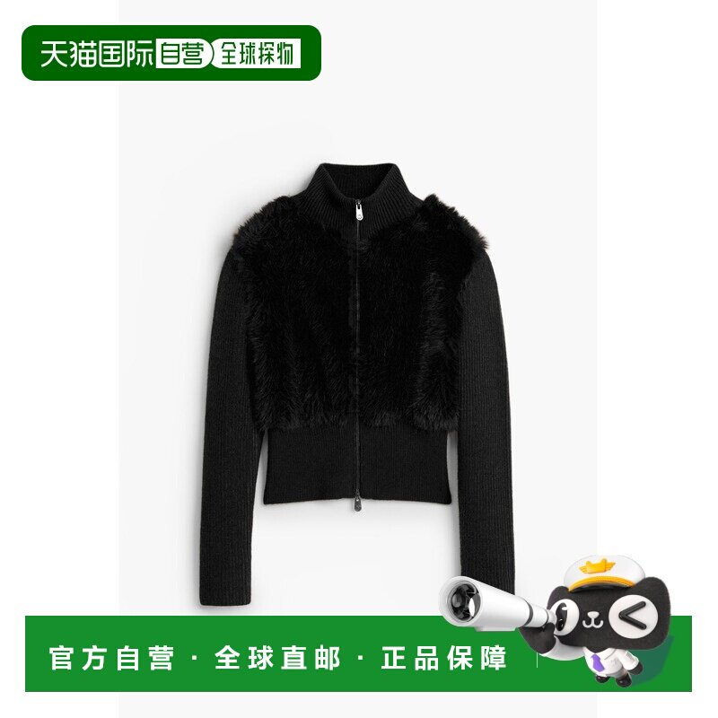 日本直邮Desigual 德诗高 女装 环保毛绒拉链短款高领针织衫 26WW图片