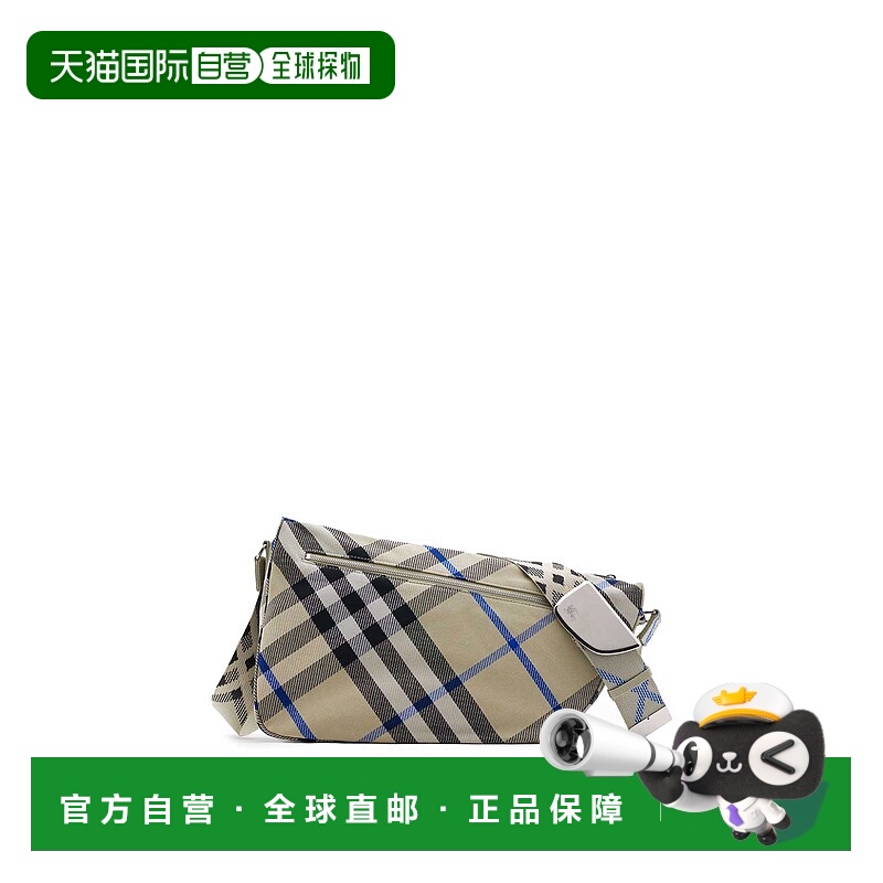 1h可退 香港直邮BURBERRY 女士斜挎包 8089306 AW2024 灰色 Check