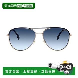 金色金属飞行员太阳镜蓝色渐变镜片 自营Carrera a209 Car