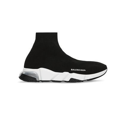 Balenciaga/巴黎世家 男黑色聚酯透底后跟设计袜子运动鞋