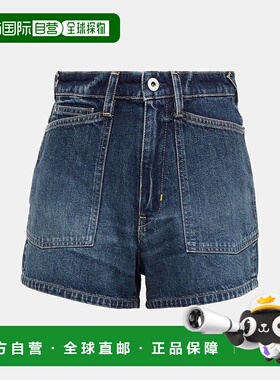 1h可退 香港直邮kenzo 高田贤三 女士 牛仔短裤 000982 blue蓝色