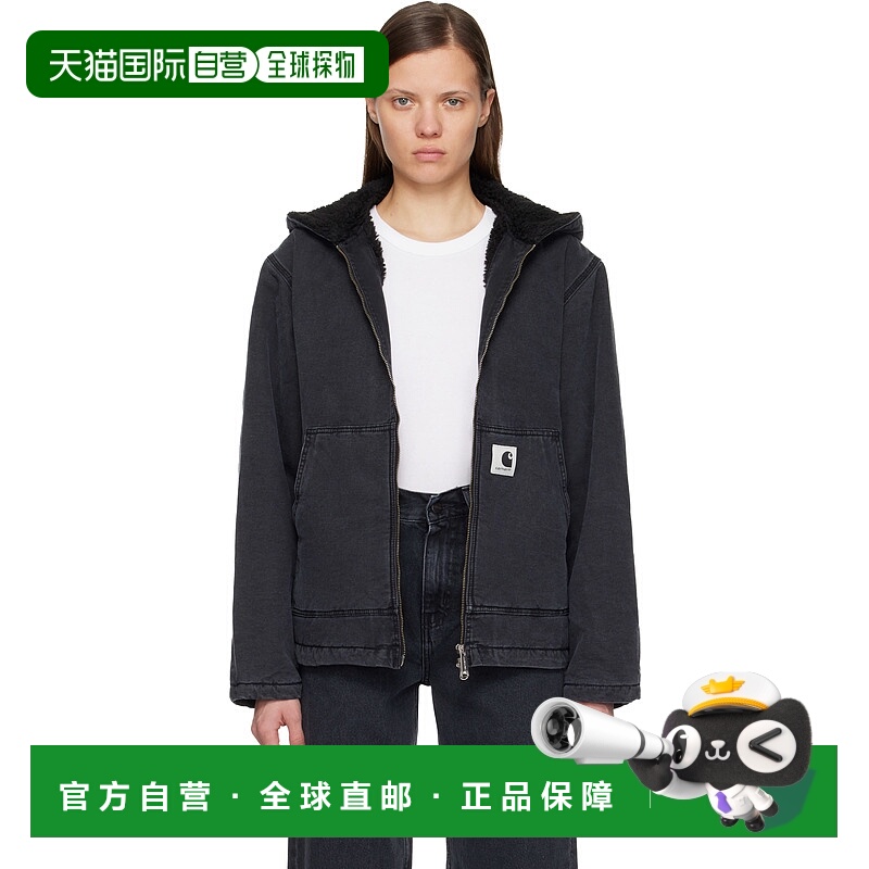 1h可退 香港直邮潮奢 CARHARTT WIP 女士 黑色 Hooded Mitch 飞行