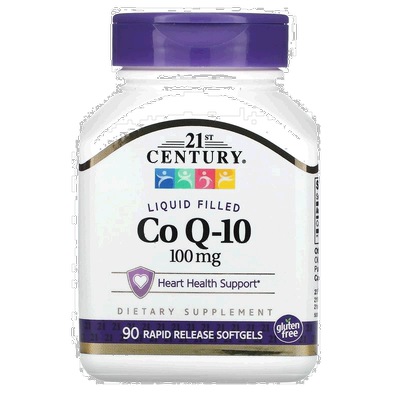 香港直发21st century膳食补充剂含辅酶Q10护心无麸质90粒心脏