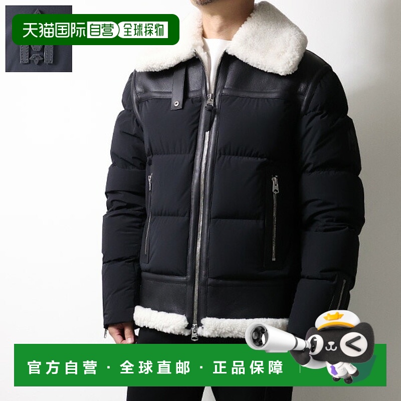 日本直邮MACKAGE ROBERT 男士绗缝羽绒服羊毛弹力羽绒服无帽带Log