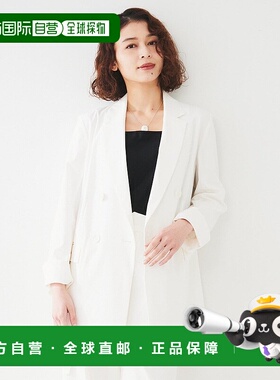 日本直邮UNTITLED 可设置开关拉米混纺双排扣夹克 UN1285EW071920