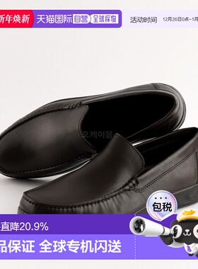 韩国直邮Ecco爱步皮鞋男款棕色低帮平底通勤商务540514-01482