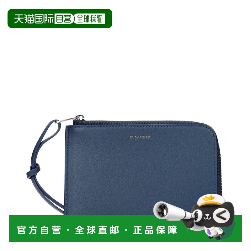 自营Jil Sander Leather Women's Wallets - blue 美国奥莱直发