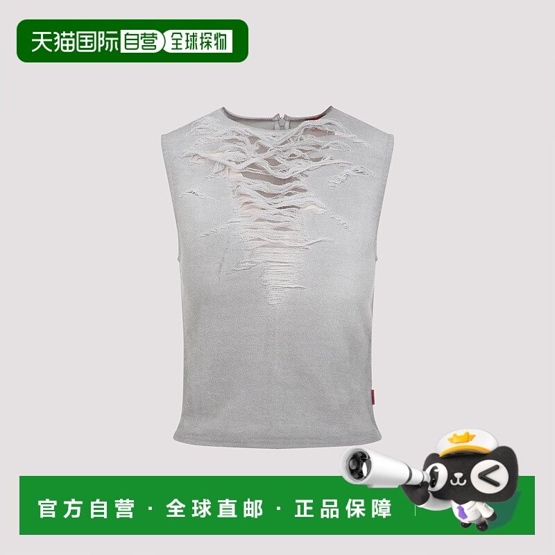 香港直邮DIESEL 女士背心吊带 A189230PLAI97C SS2025 灰色 无袖