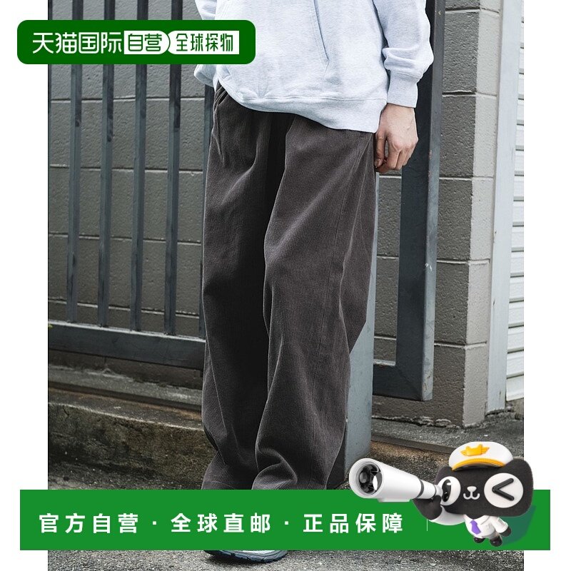 1h可退 日本直邮URBAN RESEARCH DOORS男装太绒条灯芯绒裤 2褶宽