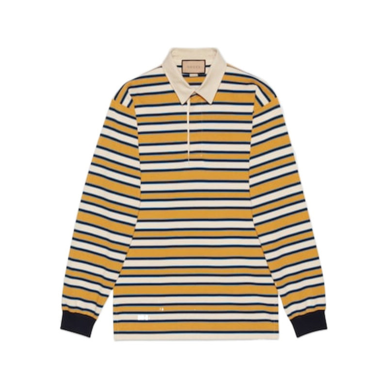 Gucci 贴饰条纹 POLO 衫 758531XJFX3