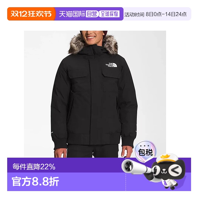 香港直邮北面 THE NORTH FACE男款Mcmurdo麦克默多毛领夹克外套黑