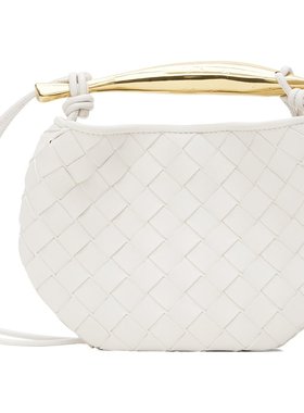 bottegaveneta葆蝶家女士白色迷你单肩包