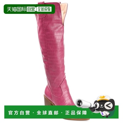 自营 Journee Collection宽小牛女式Therese-粉红色 美国奥莱直发