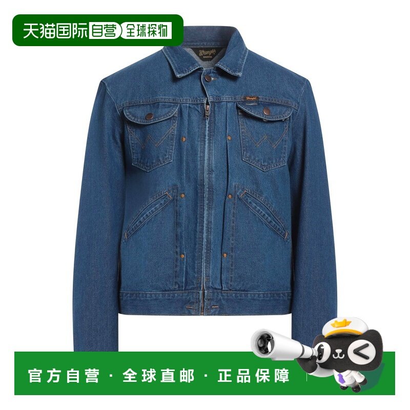 1h可退 香港直邮Sandro X Wrangler 男士 牛仔布夹克 blue蓝色 舒,男装,夹克,淘宝优惠券,粉丝福利购,淘宝优惠卷