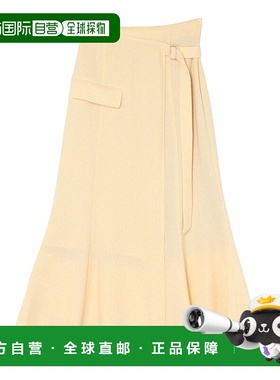 1h可退 日本直邮LAGUNAMOON 女装 麻感垂坠 人字纹窄身A字裙 0325