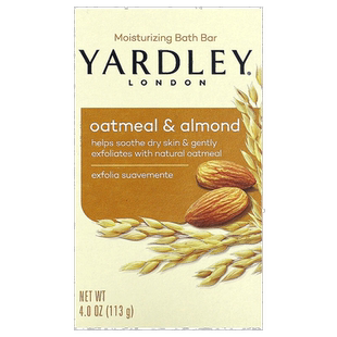 香港直邮Yardley London,保湿沐浴皂,燕麦和巴旦木,4 盎司正品