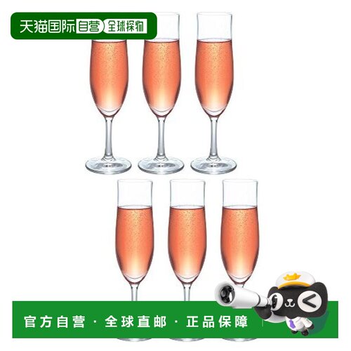 【日本直邮】ADERIA杯口强化透明高脚杯160ml6只装日本制 L-6741