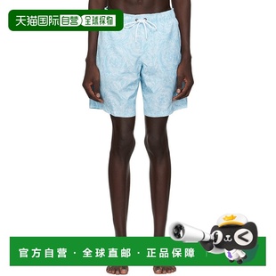 范思哲 男士 蓝色 1h可退 泳裤 versace Barocco 香港直邮潮奢