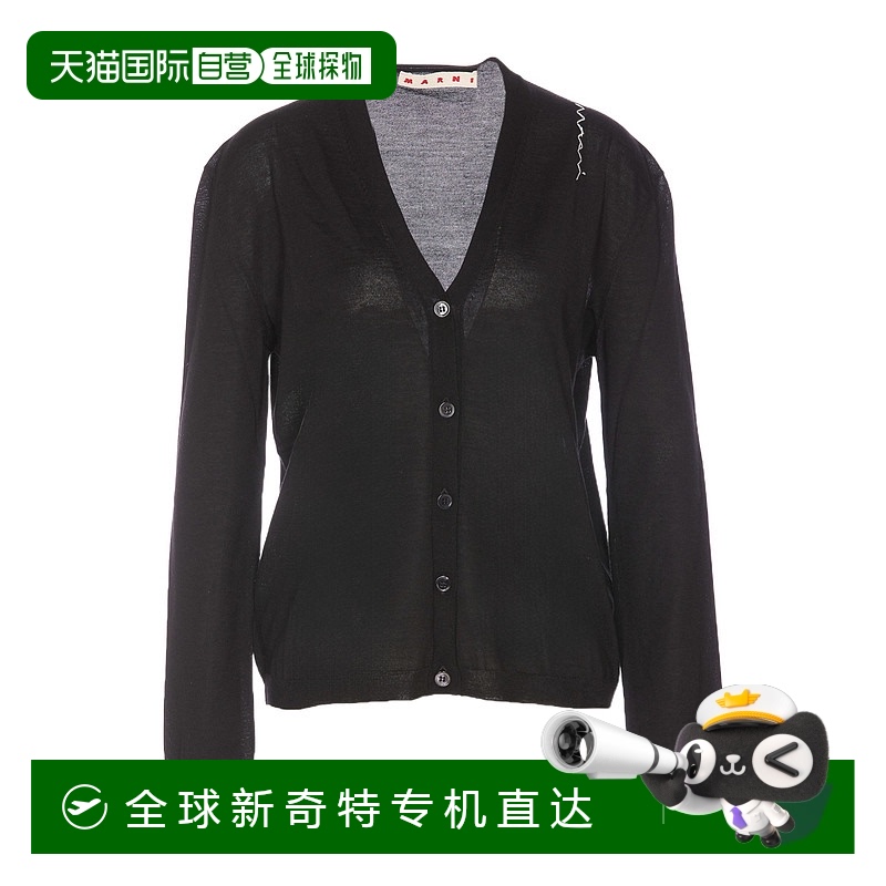 香港直邮潮奢 Marni 玛尼 女士 V领针织开衫 CDMD0361A0UFZ626
