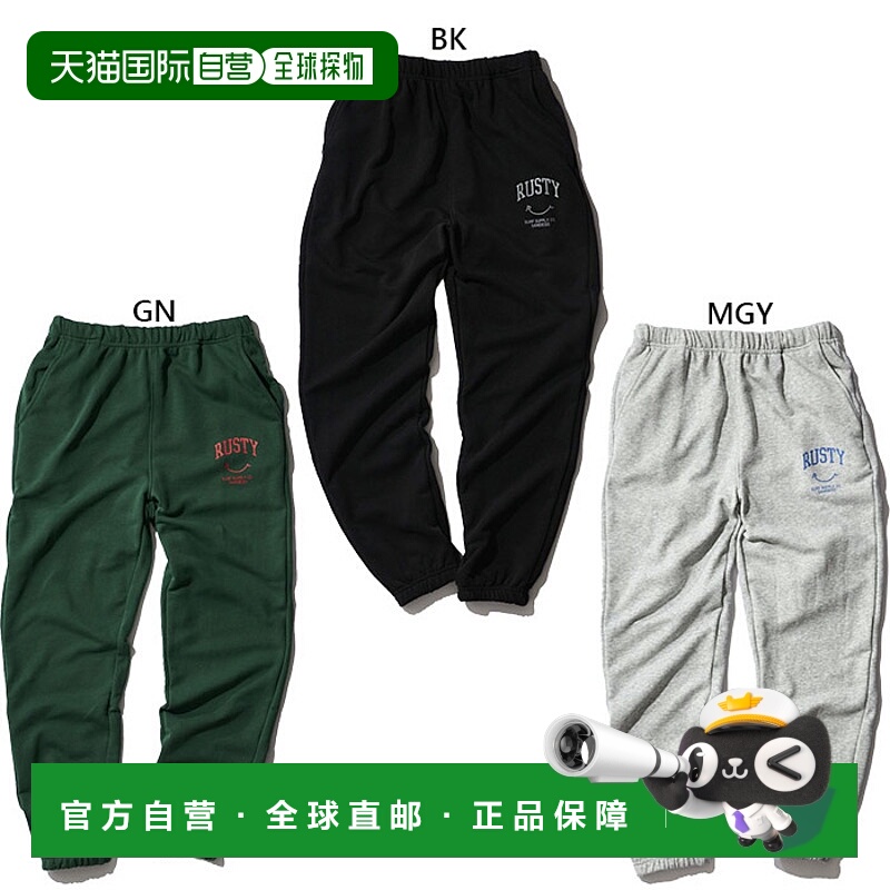 日本直邮Rusty 男士笑脸图案抓绒长裤休闲服饰长裤下装长裤RUSTY