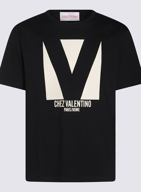 VALENTINO 男士T恤 6V3MG16PAQ90NO SS2025 黑色 Chez  T-Shirt
