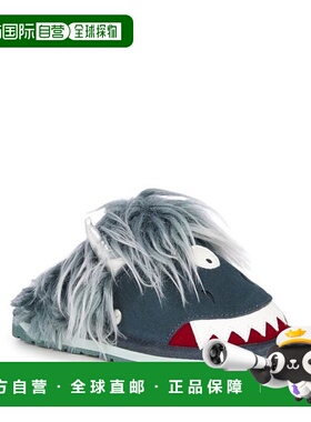 自营EMU Australia Monster K12620-304 Youth  Slipper Teal Fau