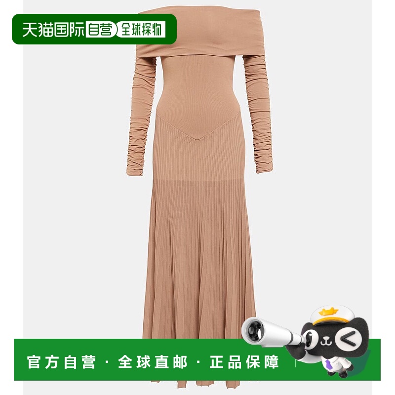 1h可退 香港直邮KHAITE 女士 Rebecca 露肩长款连衣裙  舒适时尚