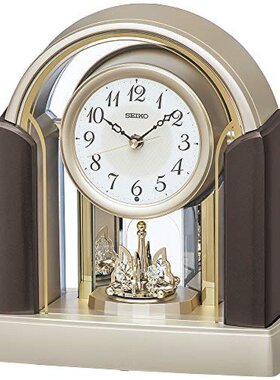 日本直邮Seiko精工电子座钟金属棕281x250x126mmBY244G复古家用