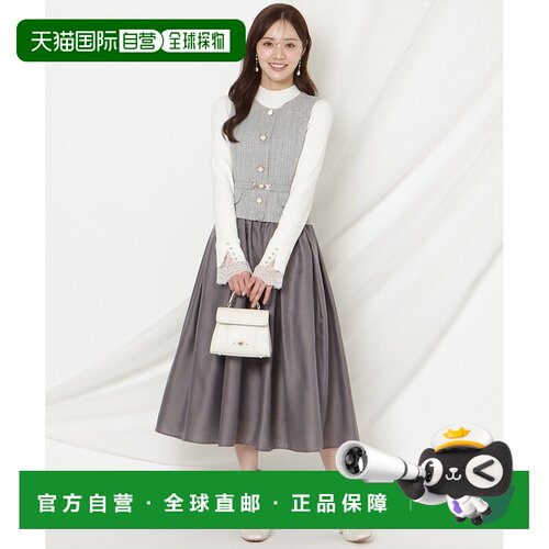 WILLSELECTION 女装 呢料拼接背心式连衣裙 20082615500048a字裙