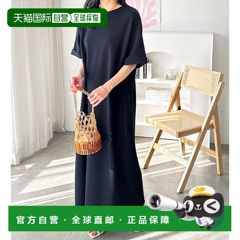 日本直邮GeeRA 接触冷感前后2WAY半拉链T恤连衣裙 [R04609EW01838