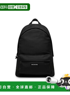 自营欧洲直邮Balenciaga巴黎世家 Explorer男士黑色品牌布贴双肩
