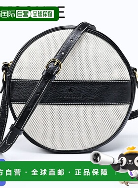 日本直邮IL BISONTE 单肩包女士斜挎包圆形自然黑色 BCR353TCV005
